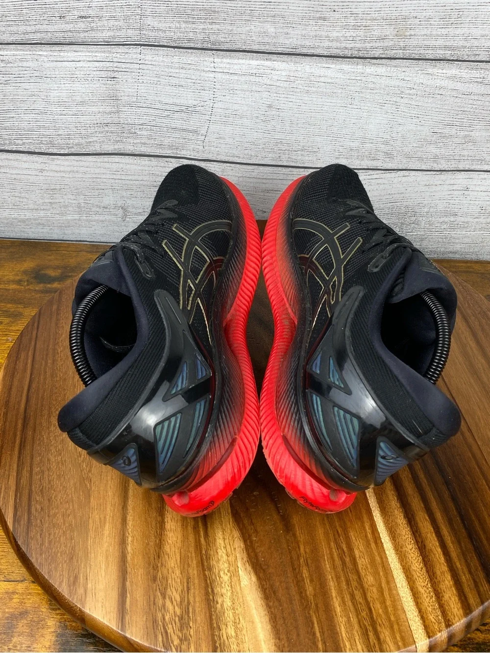 Asics MetaRide FlyteFoam Black Red Gold Running Shoes Men’s Sneaker Size 11
